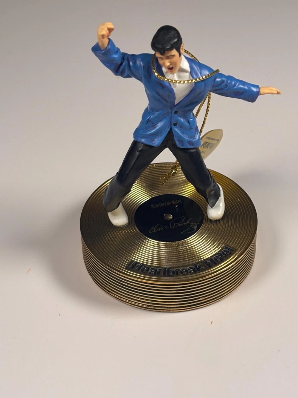 Bradford Editions Elvis Solid Gold Christmas Ornament Heartbreak Hotel